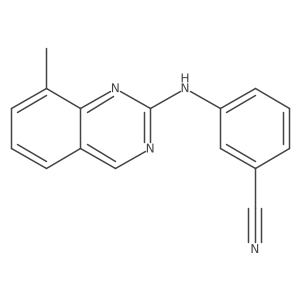 3-[(8-Methyl-2-quinazolinyl)amino]benzonitrile Structure