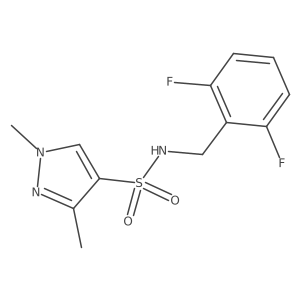 N-(2,6-difluorobenzyl)-1,3-dimethyl-1H-pyrazole-4-sulfonamide Structure