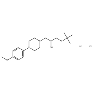 1-(Tert-butoxy)-3-(4-(4-methoxyphenyl)piperazin-1-yl)propan-2-ol dihydrochloride Structure
