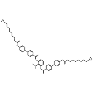 2-Nitrobenzene-1,3-diyl bis[4'-(9-oxiranylnonanoyloxy)biphenyl-4-carboxylate] Structure