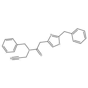 N-benzyl-2-(2-benzyl-1,3-thiazol-4-yl)-N-(cyanomethyl)acetamide Structure