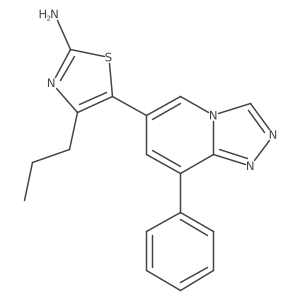 5-(8-Phenyl-1,2,4-triazolo[4,3-a]pyridin-6-yl)-n-propyl-2-thiazolamine Structure