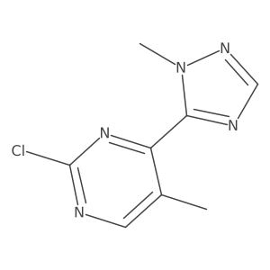 2-Chloro-5-methyl-4-(1-methyl-1H-1,2,4-triazol-5-yl)pyrimidine结构式