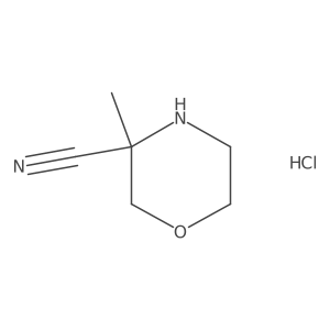 3-Morpholinecarbonitrile, 3-methyl-, hydrochloride (1:1)结构式