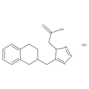 2-[5-(3,4-dihydro-1H-isoquinolin-2-ylmethyl)tetrazol-1-yl]acetic acid;hydrochloride Structure