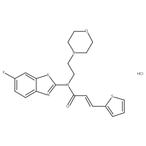 (E)-N-(6-fluorobenzo[d]thiazol-2-yl)-N-(2-morpholinoethyl)-3-(thiophen-2-yl)acrylamide hydrochloride结构式