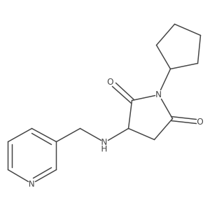 1-Cyclopentyl-3-[(3-pyridinylmethyl)amino]-2,5-pyrrolidinedione Structure