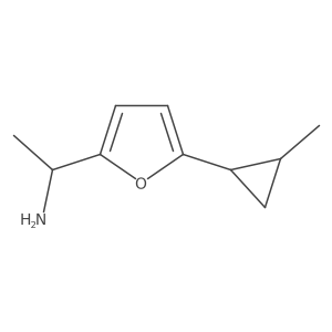 1-[5-(2-Methylcyclopropyl)furan-2-yl]ethan-1-amine结构式