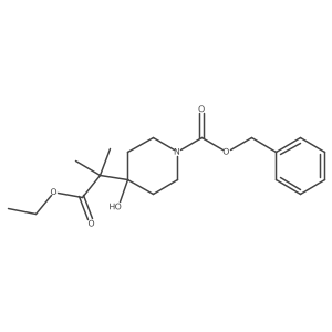4-(1-Ethoxycarbonyl-1-methyl-ethyl)-4-hydroxy-piperidine-1-carboxylic acid benzyl ester结构式