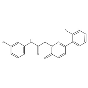 N-(3-bromophenyl)-2-[3-(2-fluorophenyl)-6-oxopyridazin-1(6H)-yl]acetamide结构式