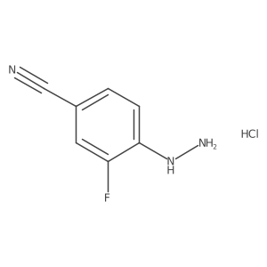 3-Fluoro-4-hydrazinylbenzonitrile hydrochloride Structure