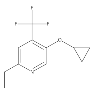 5-Cyclopropoxy-2-ethyl-4-(trifluoromethyl)pyridine Structure