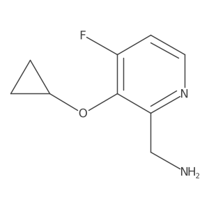 (3-Cyclopropoxy-4-fluoropyridin-2-YL)methanamine结构式