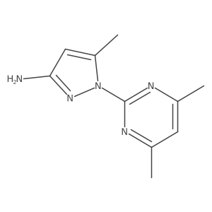 1-(4,6-dimethylpyrimidin-2-yl)-5-methyl-1H-pyrazol-3-amine结构式