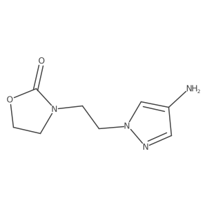 3-[2-(4-amino-1H-pyrazol-1-yl)ethyl]-1,3-oxazolidin-2-one Structure