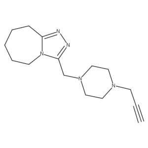 1-(prop-2-yn-1-yl)-4-({5H,6H,7H,8H,9H-[1,2,4]triazolo[4,3-a]azepin-3-yl}methyl)piperazine结构式