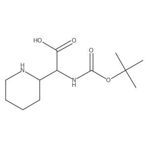 N-Boc-2-(2-Piperidinyl)-DL-glycine结构式