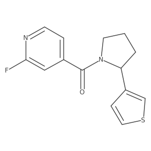 (2-fluoro-4-pyridyl)-[2-(3-thienyl)pyrrolidin-1-yl]methanone结构式