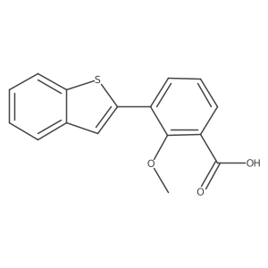3-[Benzo(B)thiophen-2-YL]-2-methoxybenzoic acid结构式