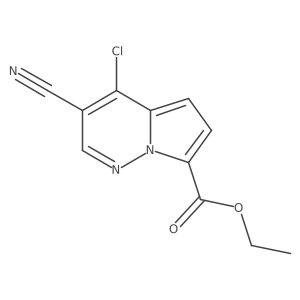 Ethyl 4-chloro-3-cyanopyrrolo[1,2-b]pyridazine-7-carboxylate结构式