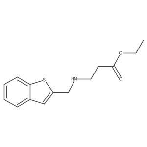 Ethyl 3-((benzo[b]thiophen-2-ylmethyl)amino)propanoate结构式