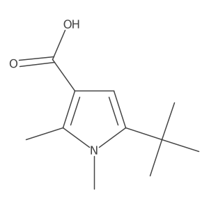 5-Tert-butyl-1,2-dimethyl-1H-pyrrole-3-carboxylic acid结构式