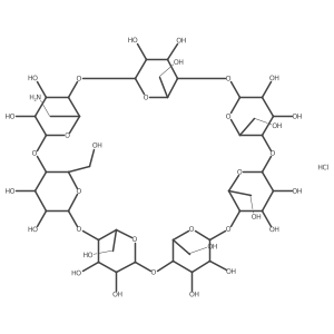 6-Monodeoxy-6-monoamino-beta-cyclodextrin hydrochloride结构式