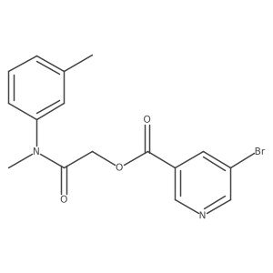 [Methyl(3-methylphenyl)carbamoyl]methyl 5-bromopyridine-3-carboxylate结构式