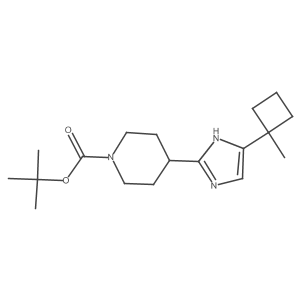 tert-butyl 4-(4-(1-methylcyclobutyl)-1H-imidazol-2-yl)piperidine-1-carboxylate Structure