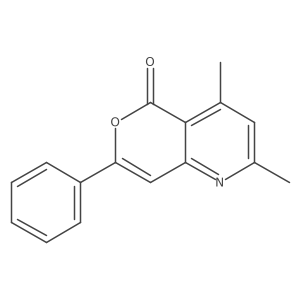 5H-Pyrano[4,3-b]pyridin-5-one, 2,4-dimethyl-7-phenyl- Structure