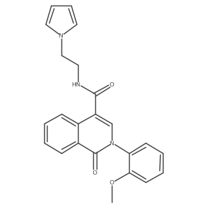 2-(2-methoxyphenyl)-1-oxo-N-[2-(1H-pyrrol-1-yl)ethyl]-1,2-dihydroisoquinoline-4-carboxamide Structure