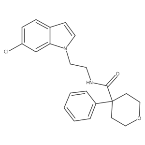 N-[2-(6-chloro-1H-indol-1-yl)ethyl]-4-phenyltetrahydro-2H-pyran-4-carboxamide Structure