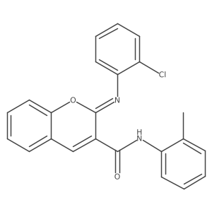 (2Z)-2-[(2-chlorophenyl)imino]-N-(2-methylphenyl)-2H-chromene-3-carboxamide结构式