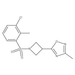 5-[1-(3-Chloro-2-methylbenzenesulfonyl)azetidin-3-yl]-3-methyl-1,2,4-oxadiazole结构式