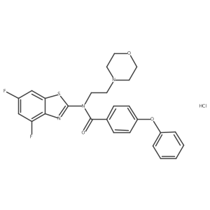N-(4,6-difluorobenzo[d]thiazol-2-yl)-N-(2-morpholinoethyl)-4-phenoxybenzamide hydrochloride Structure