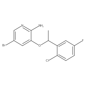 5-Bromo-3-[1-(2-chloro5-fluoro-phenyl)-ethoxy]-pyridin-2-ylamine Structure