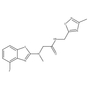 2-((4-fluorobenzo[d]thiazol-2-yl)(methyl)amino)-N-((3-methyl-1,2,4-oxadiazol-5-yl)methyl)acetamide Structure