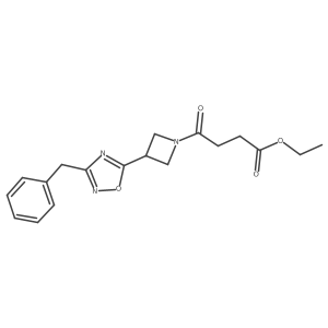 Ethyl 4-[3-(3-benzyl-1,2,4-oxadiazol-5-yl)azetidin-1-yl]-4-oxobutanoate Structure