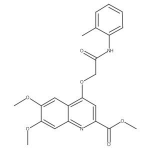 Methyl 6,7-dimethoxy-4-{[(2-methylphenyl)carbamoyl]methoxy}quinoline-2-carboxylate Structure