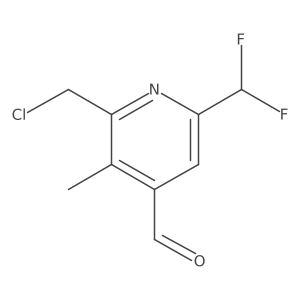 2-(Chloromethyl)-6-(difluoromethyl)-3-methylpyridine-4-carboxaldehyde结构式