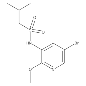 N-[5-bromo-2-(methyloxy)-3-pyridinyl]-2-methyl-1-propanesulfonamide结构式