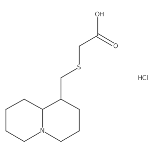 2-((((1R,9aR)-octahydro-1H-quinolizin-1-yl)methyl)thio)acetic acid hydrochloride结构式