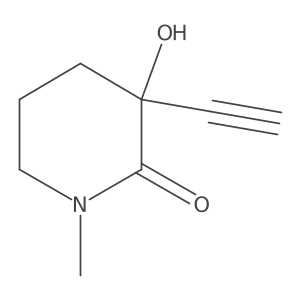 3-Ethynyl-3-hydroxy-1-methylpiperidin-2-one Structure