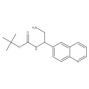 tert-butyl N-[2-amino-1-(quinolin-6-yl)ethyl]carbamate Structure