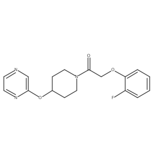 2-(2-Fluorophenoxy)-1-(4-(pyrazin-2-yloxy)piperidin-1-yl)ethanone结构式