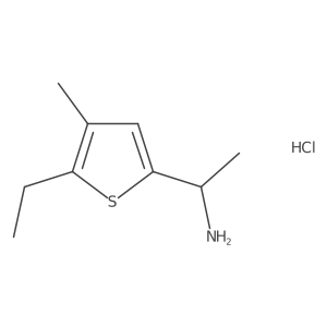 1-(5-Ethyl-4-methylthiophen-2-yl)ethan-1-amine hydrochloride结构式