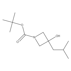 Tert-butyl 3-hydroxy-3-isobutylazetidine-1-carboxylate Structure