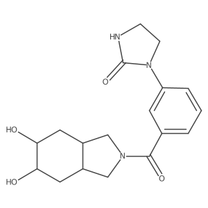rel-1-(3-((3aR,5S,6S,7aS)-5,6-Dihydroxyoctahydro-1H-isoindole-2-carbonyl)phenyl)imidazolidin-2-one Structure