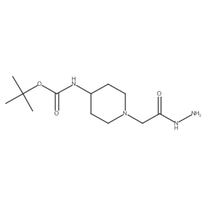 tert-Butyl [1-(2-hydrazino-2-oxoethyl)piperidin-4-yl]carbamate结构式