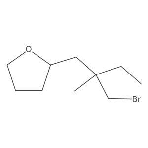2-[2-(Bromomethyl)-2-methylbutyl]oxolane结构式